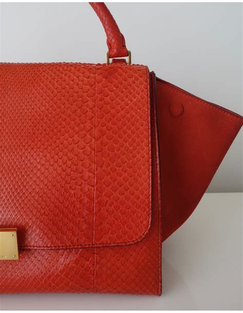 authentic celine trapeze|sac Celine trapeze python.